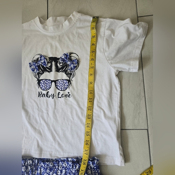 Blue Floral Women's Shorts Sz 11Y - Picture 5 of 7